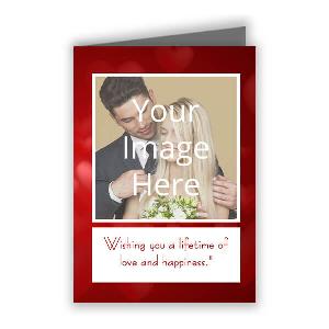 Wedding Customized Greeting Card - Red Frame