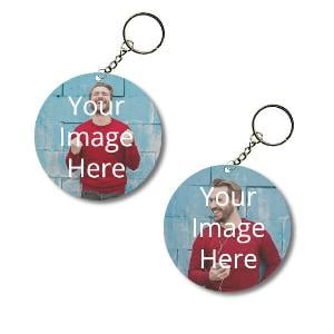 Customized Photo Printed Circle Keychain - Double Side Print