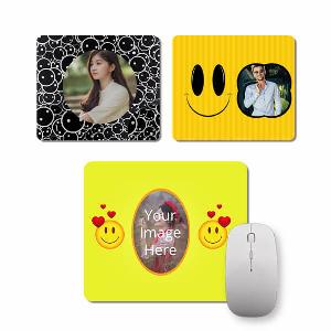 Emoji Design Custom Rectangle Photo Printed Mouse Pad