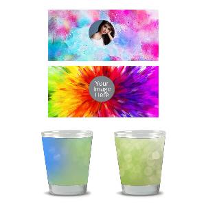 Abstract Design Customized Photo Printed Shot Glass