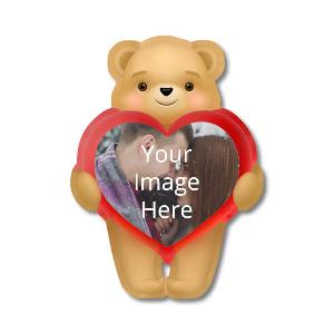 Customized Printed Fridge Photo Magnet - Teddy Bear Design