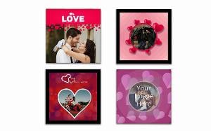 Love Design Customized Photo Printed Square Canvas