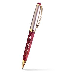 Black and Red Dots Gold Metal Customized Pen