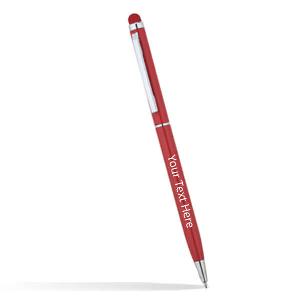 Red Slim Metal Customized Pen