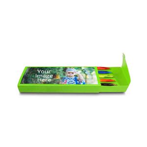 Green Color Customized Photo Printed Geometry Pencil Box