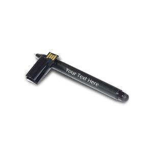 Unibody Black Pen with Custom Printed USB Pen Drive