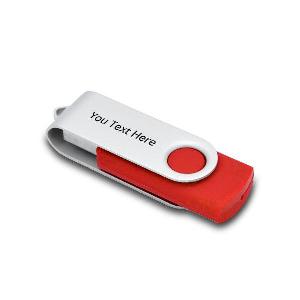 Red Swivel Custom Printed USB Pen Drive