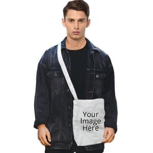 Customized Photo Printed Sling Side Bag - White