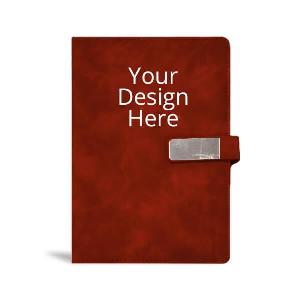 Customized Leather Notebook Diary - Brown