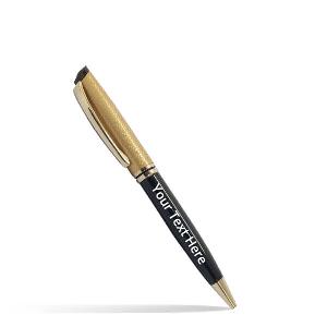 Roller Black with Golden Head Metal Customized Pen