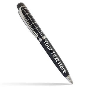 Black Color with Silver Rings Metal Customized Pen