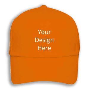 Orange Customized Printed Cap