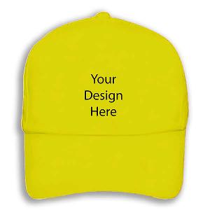 Yellow Customized Printed Cap
