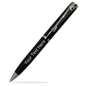 Black and Silver Metal Customized Pen