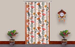 Watercolour Red Flower Design Customized Photo Printed Curtain