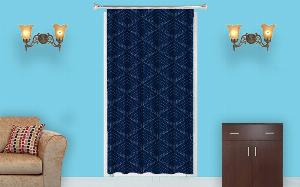 Geometrical Blue   Design Customized Photo Printed Curtain