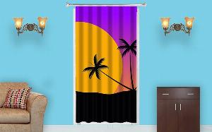 Sun Set Design Customized Photo Printed Curtain