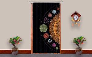 Navagraha Design Customized Photo Printed Curtain
