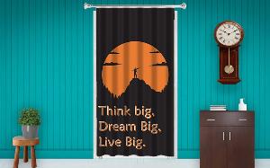 Think Big  Design Customized Photo Printed Curtain