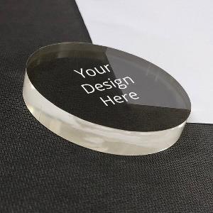 Circle Customized Transparent Paper Weight