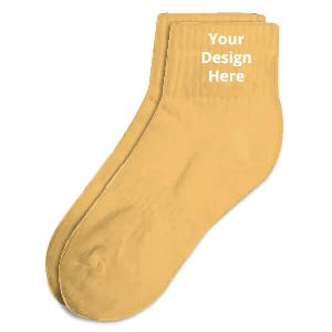 Cream Color Customized Photo Printed Socks