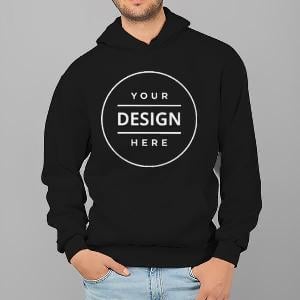 Black Customized Hoodie with Pockets