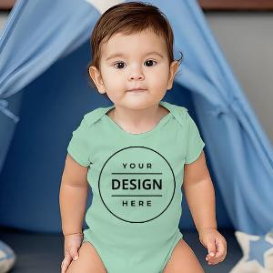Mint Customized Photo Printed Infant Romper for Boys & Girls