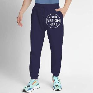 Navy Blue Customized Cotton Jogger Track Pant for Men