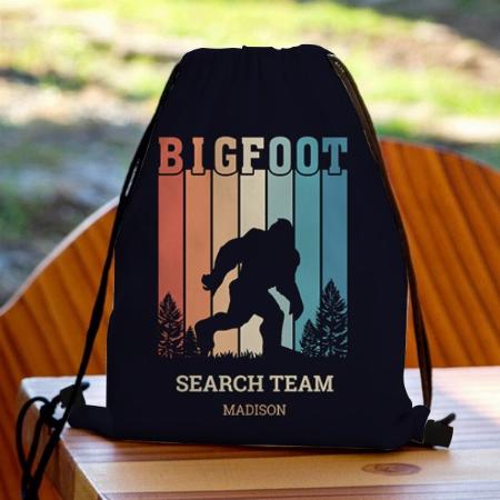 Bigfoot Design Customized Full Print Canvas Drawstring Bag for Men & Women