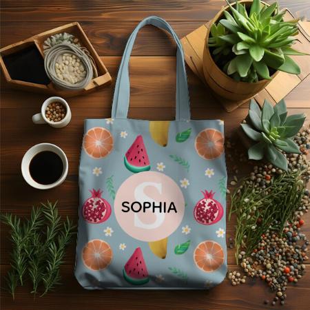 Summer Fruit Pattern Customized Full Print Tote Bag for Women & Men