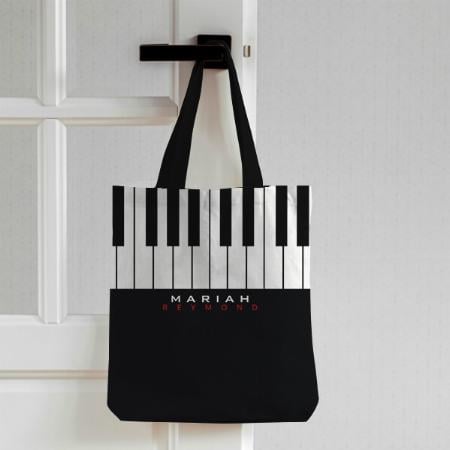 Modern Piano Design Customized Full Print Tote Bag for Women & Men