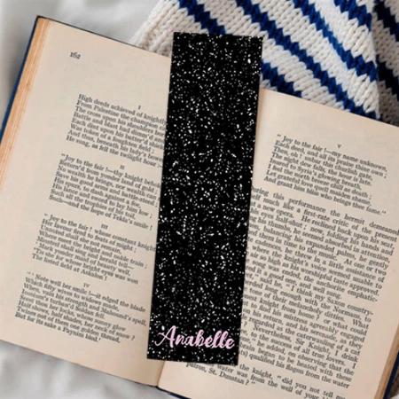Black and White Specks Customized Printed Bookmark - Set of 10