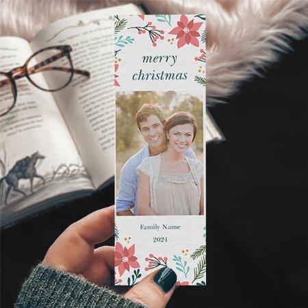 Floral Photo Customized Printed Bookmark - Set of 10
