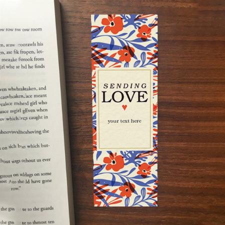 Floral Design Customized Printed Bookmark - Set of 10