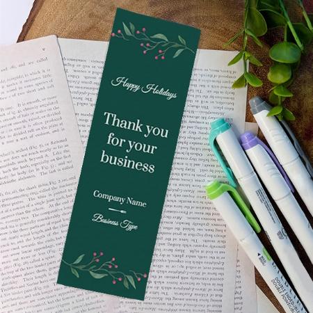 Leaves Design Holiday Customized Printed Bookmark - Set of 10