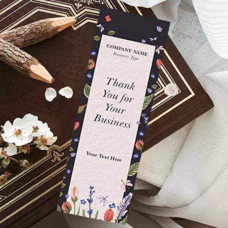 Dragonflies Floral Customized Printed Bookmark - Set of 10