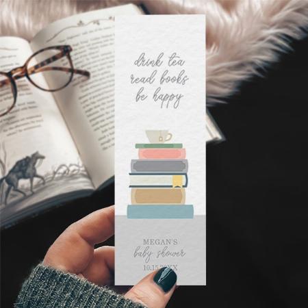 Be Happy Book Lover Customized Printed Bookmark - Set of 10