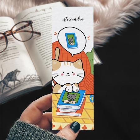 Cat Design Book Club Picnic Customized Printed Bookmark - Set of 10