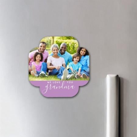We Love You with Photo Customized Printed Photo Fridge Magnet
