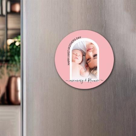 Modern Happy First Mothers Day Arch photo Customized Printed Photo Fridge Magnet