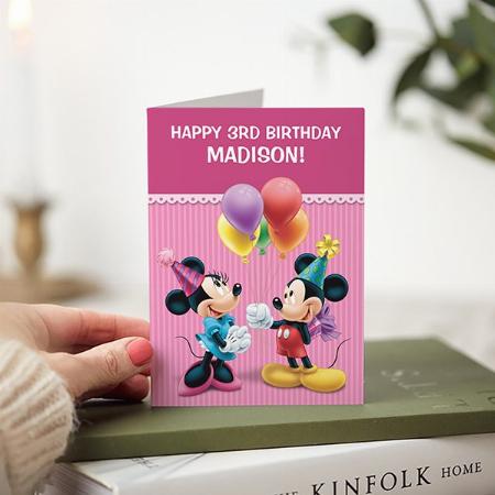 Cartoon Birthday Customized Printed Greeting Card