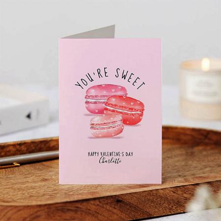 You're Sweet Happy Valentine's Day Customized Printed Greeting Card