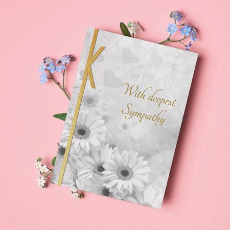 Elegant Floral Customized Printed Greeting Card