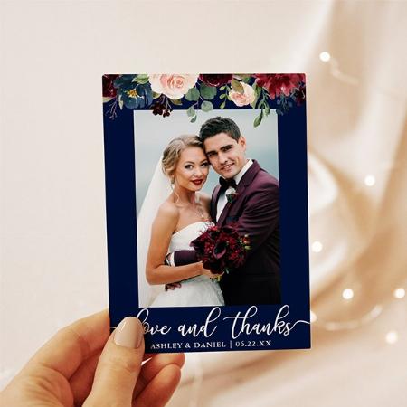 Modern Couple photo Customized Printed Greeting Card
