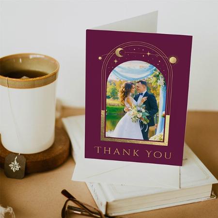 Modern Photo Customized Printed Greeting Card