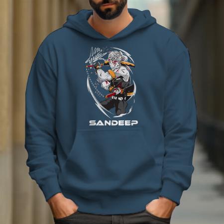 Warrior Customized Unisex Printed Hoodie with Pockets