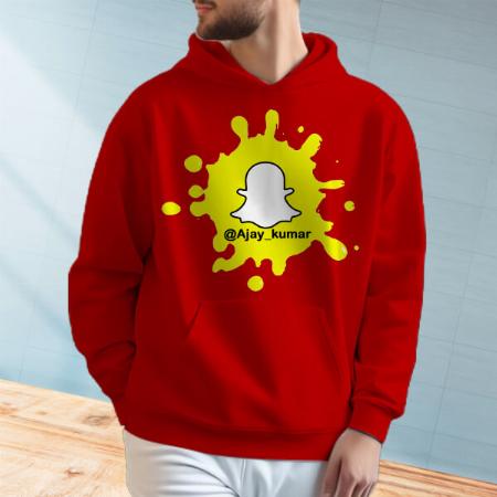 Snap ID Customized Unisex Printed Hoodie with Pockets
