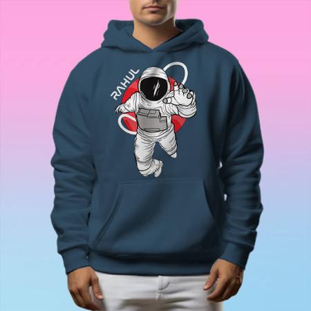 Astronaut Customized Unisex Printed Hoodie with Pockets