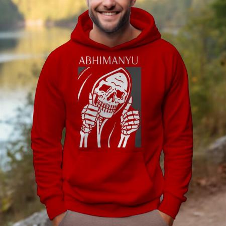 Happy Skull Customized Unisex Printed Hoodie with Pockets
