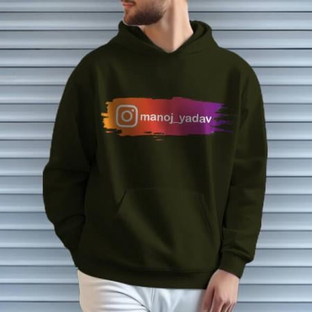 Insta ID Customized Unisex Printed Hoodie with Pockets